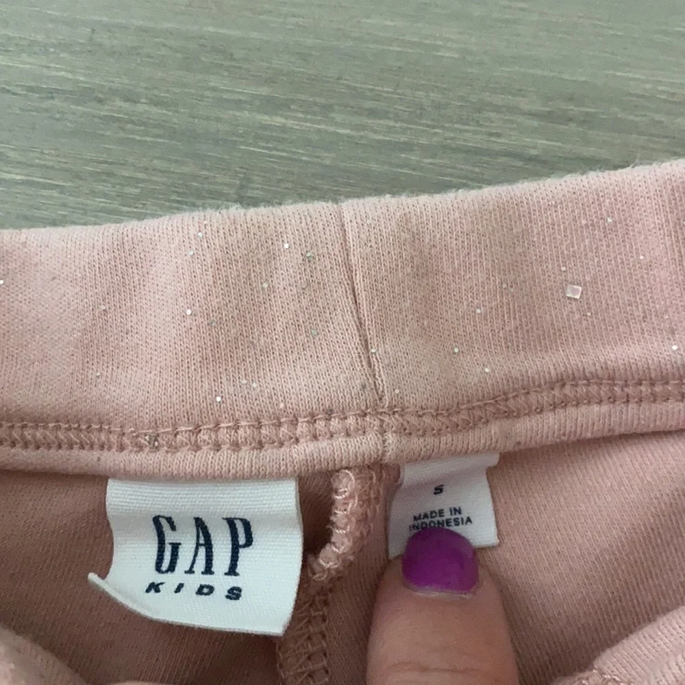 GAP Kids Pink Pleated Sparkle Leggings